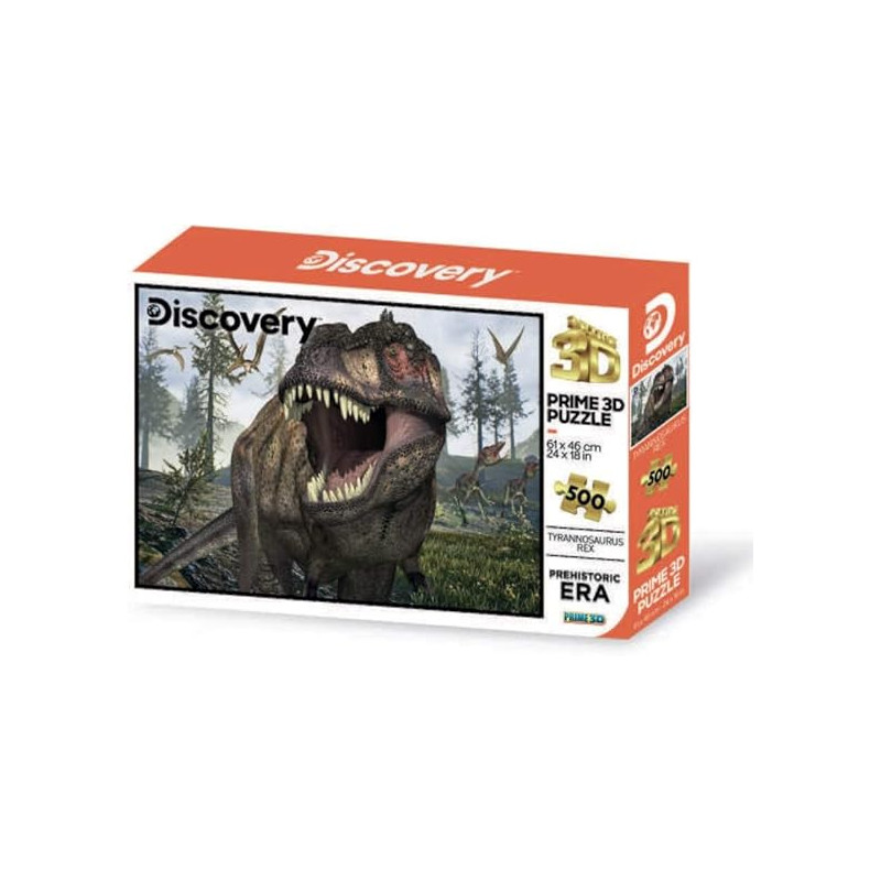 puzzle grandi giochi discovery 3d tirannosauro multicolore 500pz