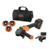 smerigliatrice angolare black+decker bcg6l8d1s-qw brushless 115mm