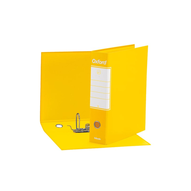 Registratore a leva esselte oxford g85 giallo dorso 8cm formato protocollo