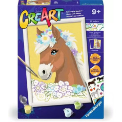 disegno da dipingere ravensburger cavallo tra i fiori