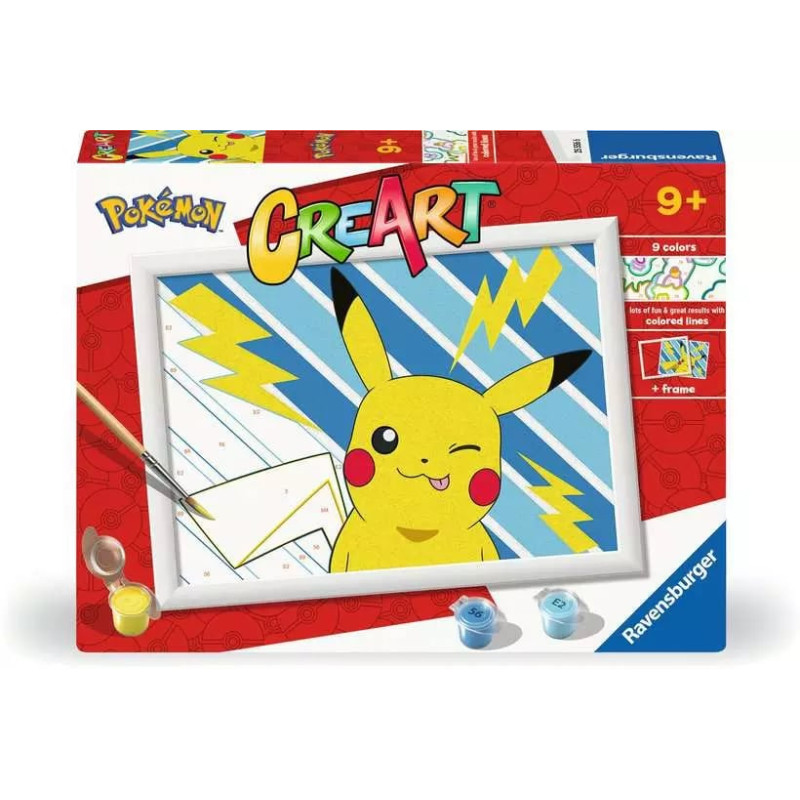 disegno da dipingere ravensburger pokÃ©mon pikachu