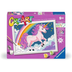 disegno da dipingere ravensburger unicorno rosa neon