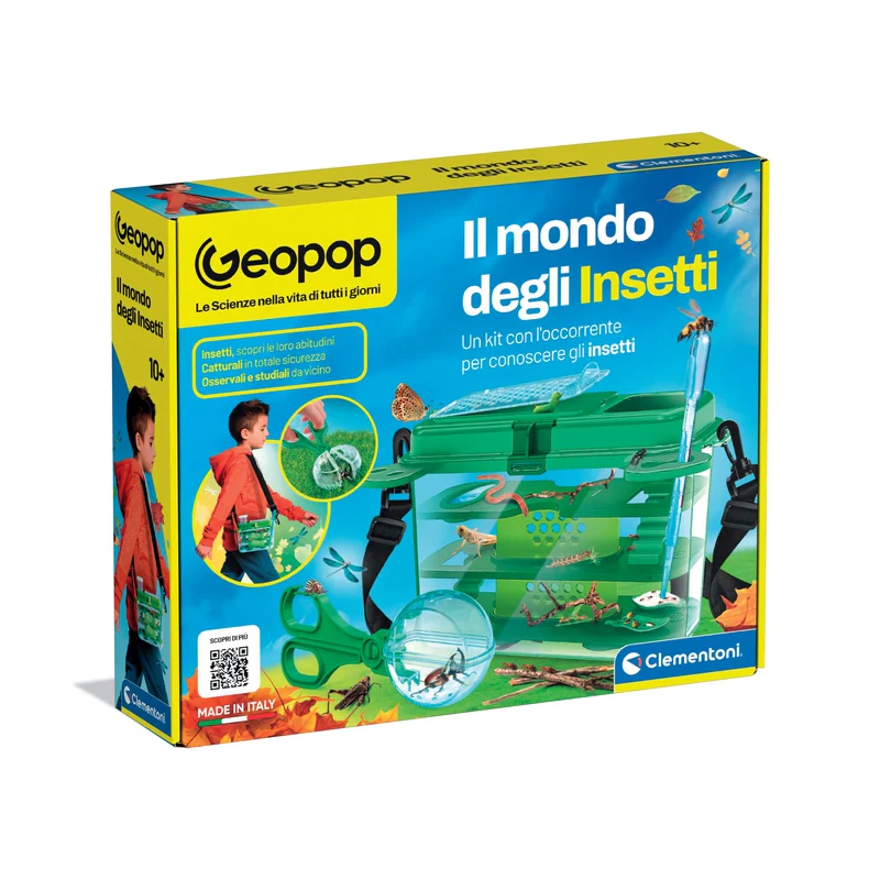 gioco educativo clementoni geopop 19428 il mondo degli insetti multicolore