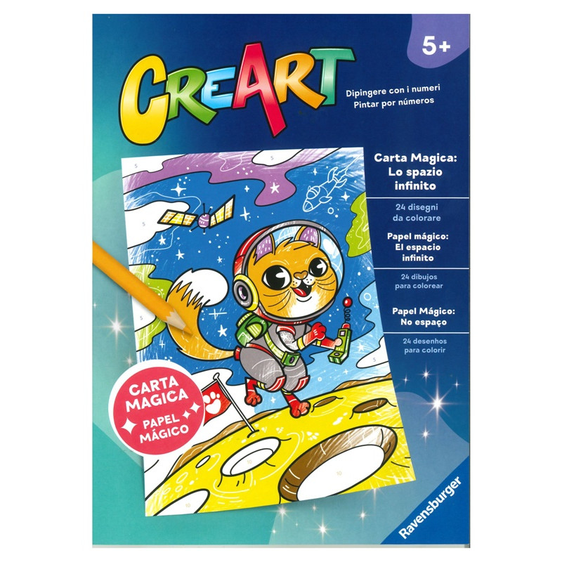 gioco creativo ravensburger libro da colorare lo spazio infinito