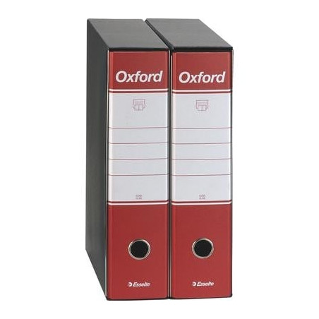 Registratore a leva esselte oxford g85 rosso dorso 8cm formato protocollo