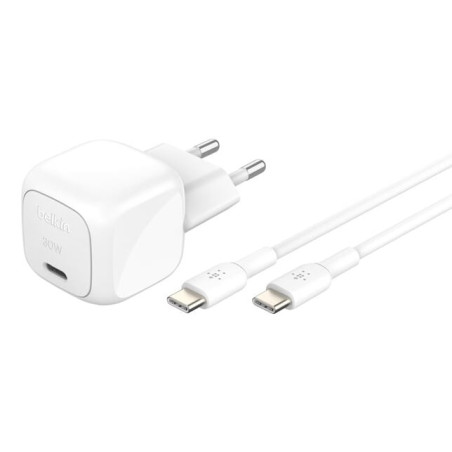 alimentatore da rete belkin boost usb-c/usb-c 30wlad.pd,bi+kab.wca008kq1mwh-b6