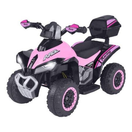 moto elettrica cavalcabile globo moto quad 6v max 20kg rosa [42899]