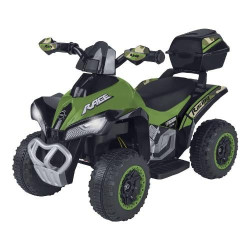 moto elettrica cavalcabile globo moto quad 6v max 20kg verde [42900]