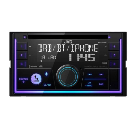 autoradio jvc kw-m695dbt wireless/bluetooth 200w nero [kw-m695dbt]
