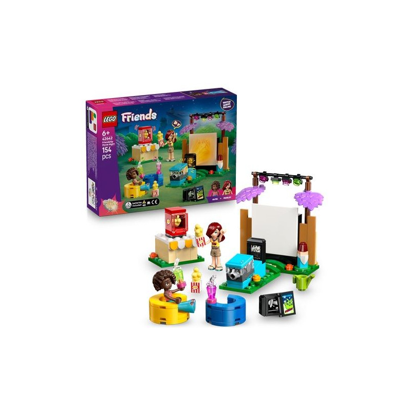 gioco di costruzione lego friends serata film sull'amicizia multicolore
