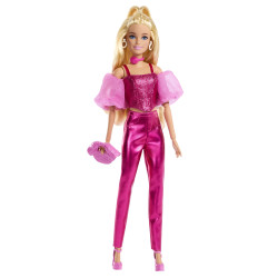 bambola alla moda mattel barbie jfp40 deluxe style in un abito rosa