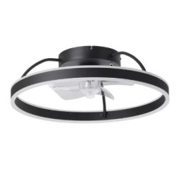 ventilatore soffitto eglo marinella con luce 36w nero/bianco