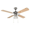 ventilatore soffitto perenz 7064 cr con luce 60w cromo/legno