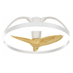 ventilatore soffitto perenz 7131 b ir con luce 25w bianco/legno