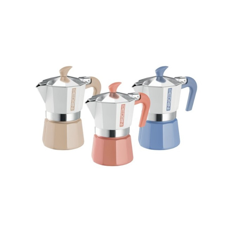 caffettiera pedrini mymoka a 3 tazze in colori assortiti [02cf168]