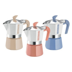 caffettiera pedrini mymoka a 6 tazze in colori assortiti [02cf169]