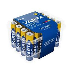 batterie varta longlife power lr03 aaa 1.5v blu/oro 24pz [azvarub32244903]
