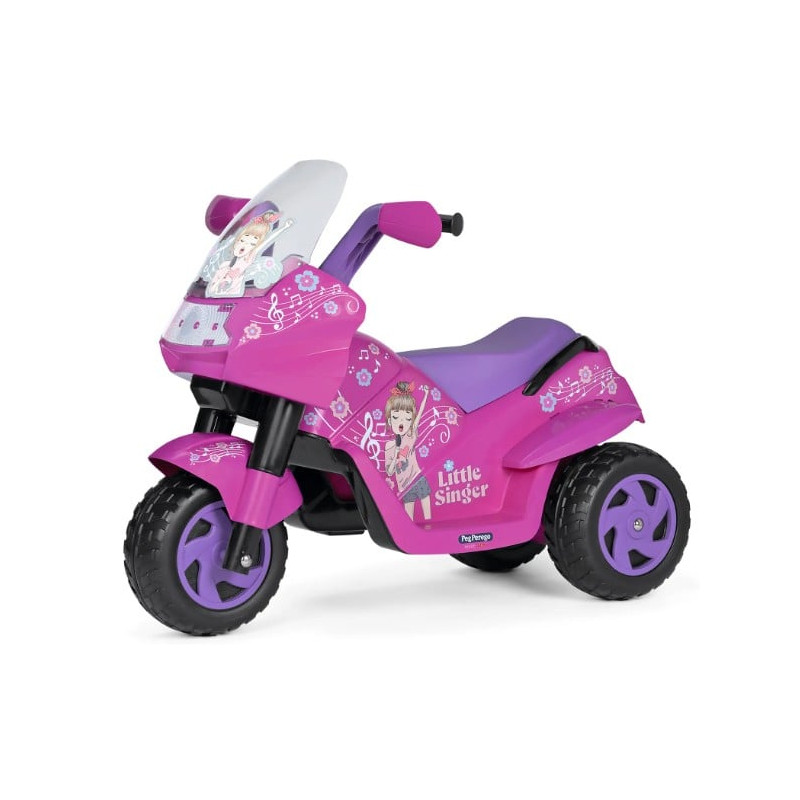 moto elettrica peg perego little singer 6v 2.5ah 3.9km/h max 25kg