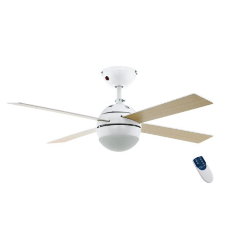 ventilatore soffitto eglo 470lm bianco/marrone