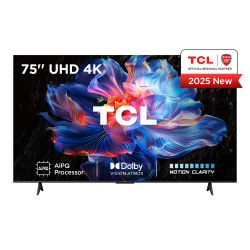 tv dled 75'' tcl v6c 75v6c 4k ultra hd 3840x2160p/smart tv/classe