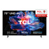 tv dled 75'' tcl v6c 75v6c 4k ultra hd 3840x2160p/smart tv/classe