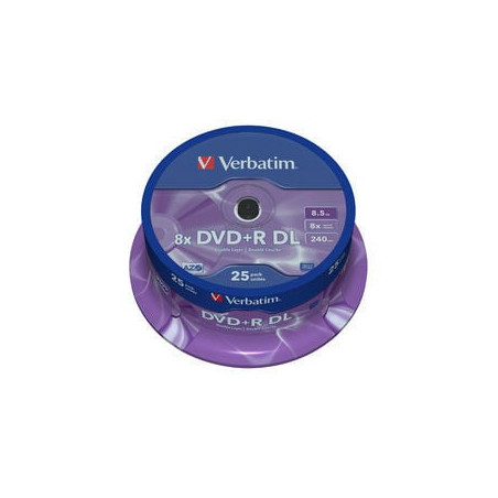 confezione dvd+r verbatim 8,5gb 25pcs pack double 8x spindel [43757]