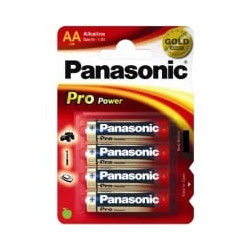 pila panasonic 4 pz. stilo aa alcaline lr6 pro power