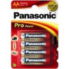 pila panasonic 4 pz. stilo aa alcaline lr6 pro power