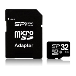 32gb scheda microsd silicon power classe 10 + adattatore [sp032gbsth010v10-sp]