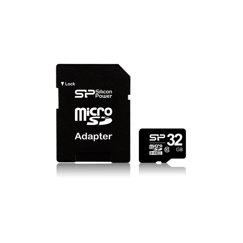 32gb scheda microsd silicon power classe 10 + adattatore [sp032gbsth010v10-sp]