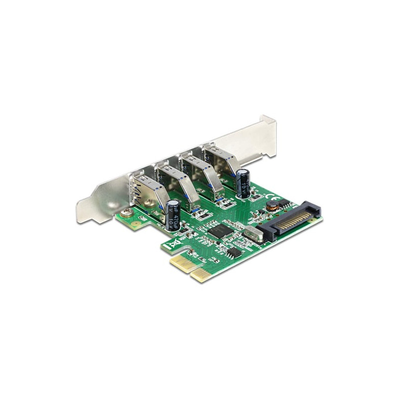 scheda pci delock express card 4x usb3.0 ext +lowprofile [89360]