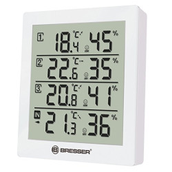 stazione meteo bresser temeo hygro quadro bianco [7000020gye000]
