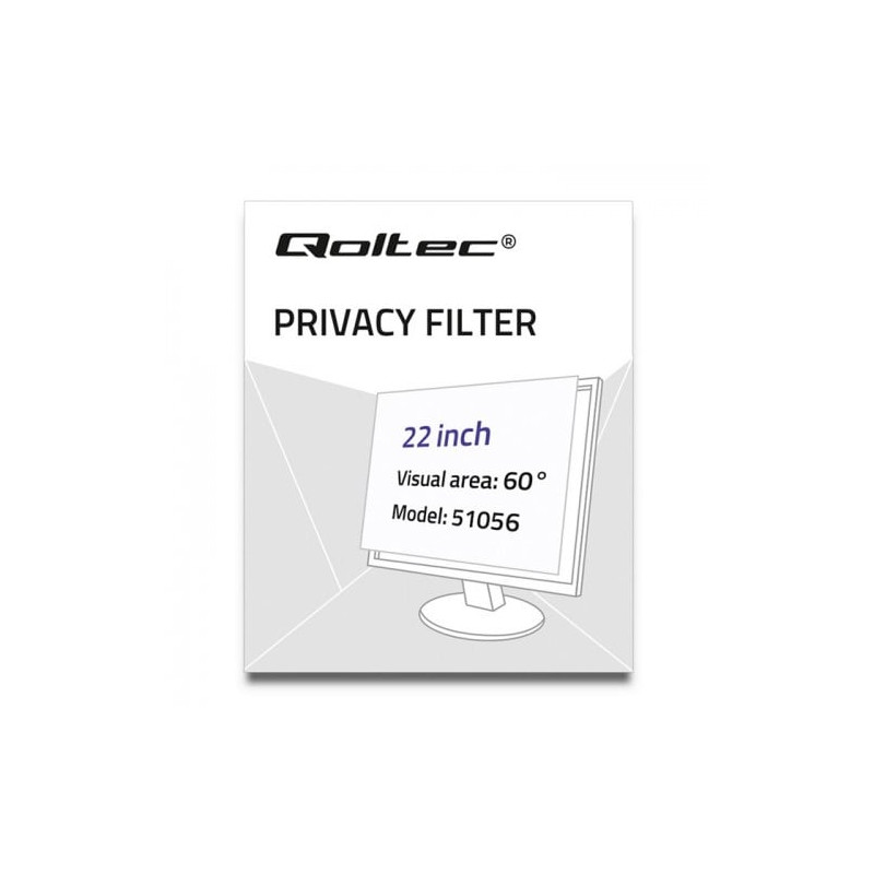 filtro privacy qoltec 21.5" 16:9 nero [51055]
