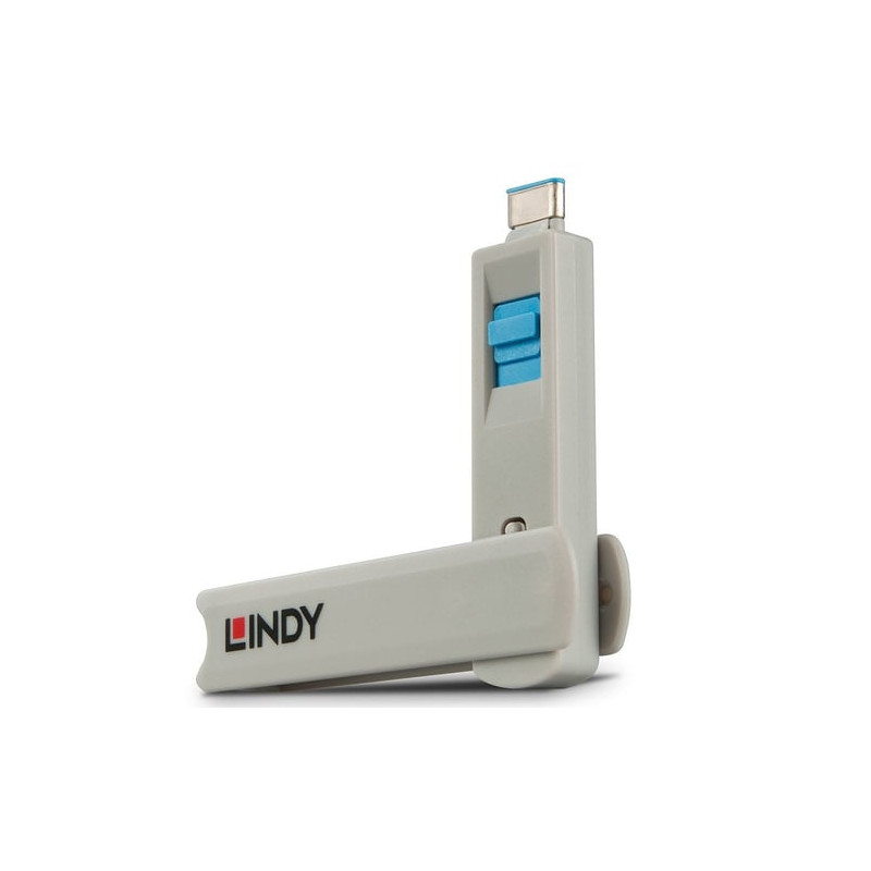 blocca porte lindy usb-c 4x blu [40465]