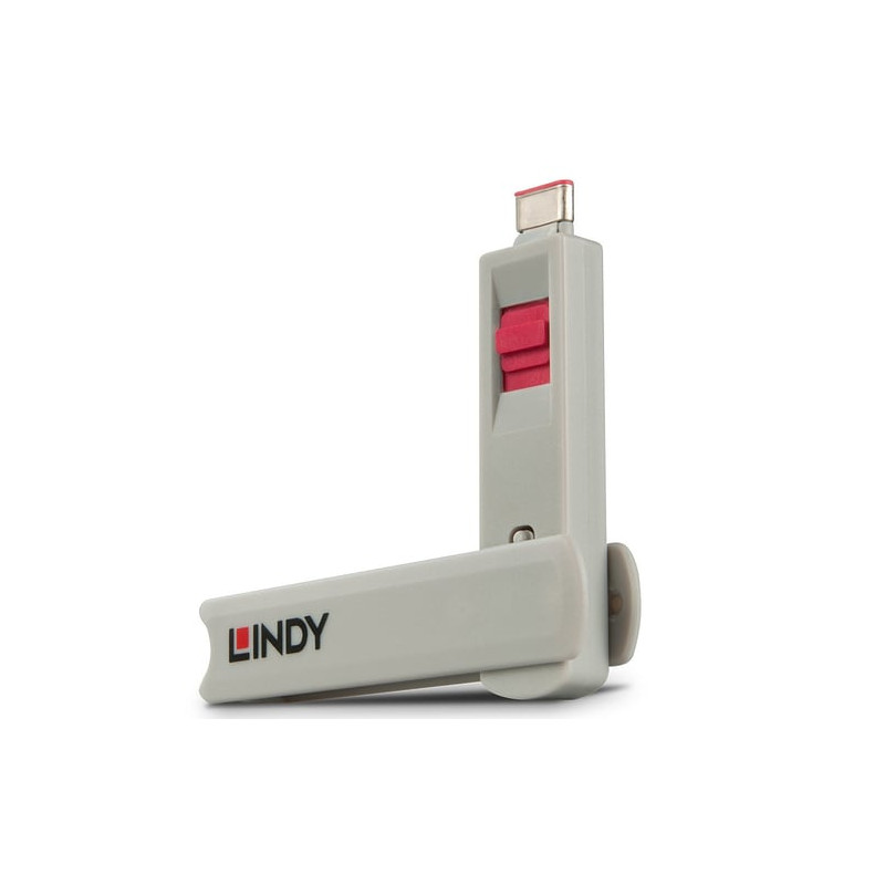 blocca porte lindy usb-c 4x rosso [40425]
