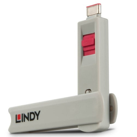 blocca porte lindy usb-c 4x rosso [40425]