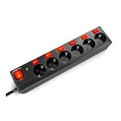 multipresa goobay 6-porte, 1,5m bk [72567]