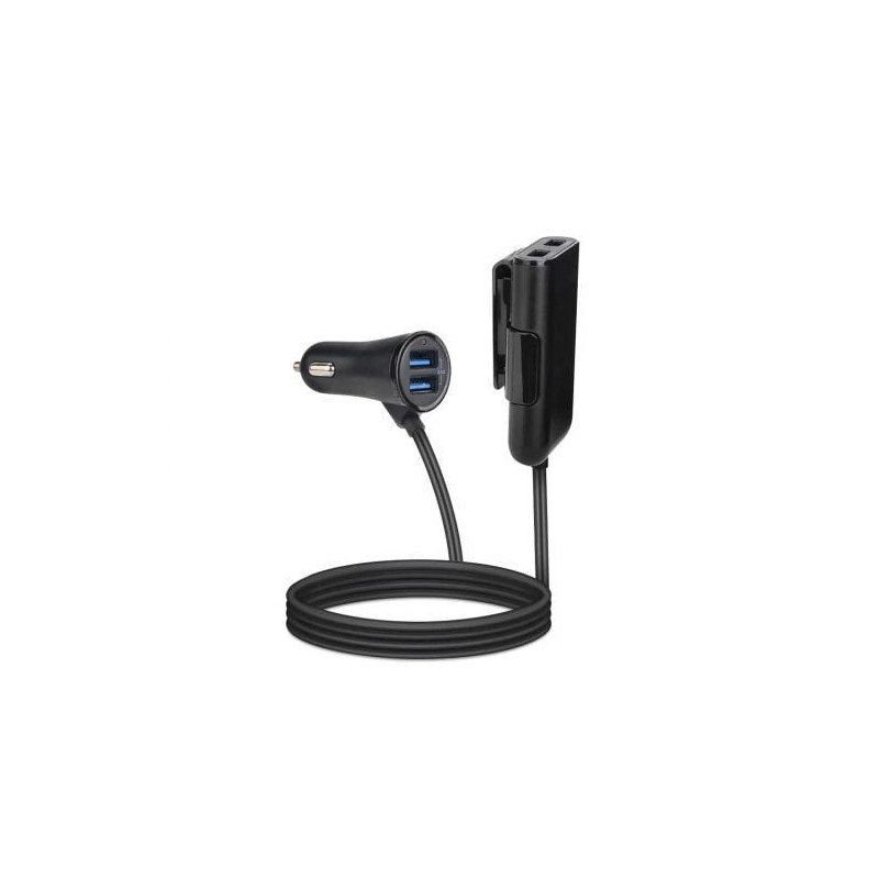 alimentatore da auto celly presa accendisigari cc 4usb nero [cc4usbextbk]