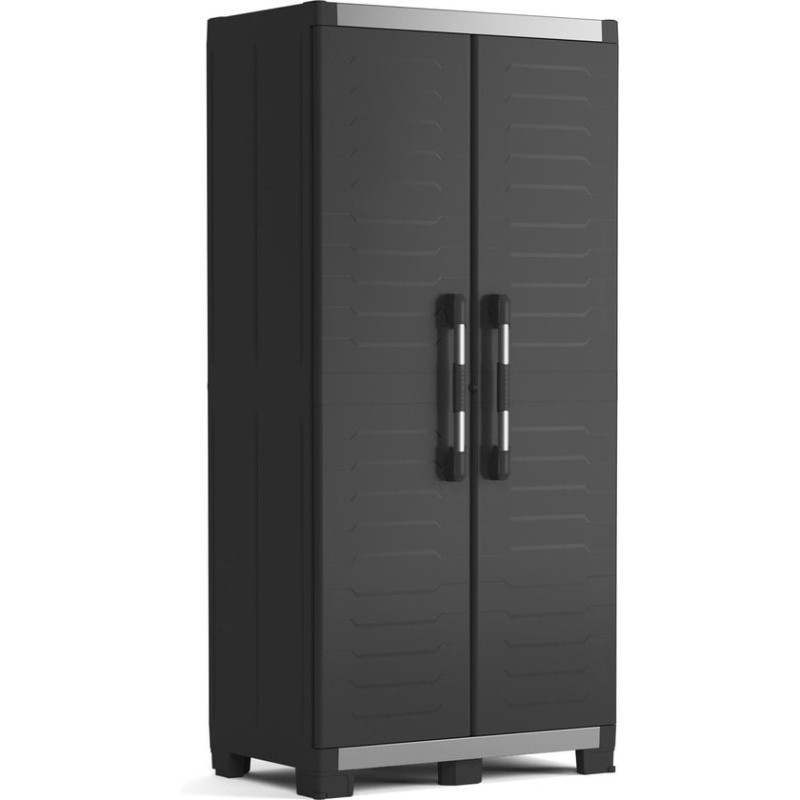 armadio keter plastica 2porte 3scafali nero [9971000]