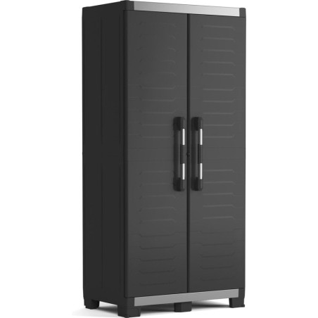 armadio keter plastica 2porte 3scafali nero [9971000]