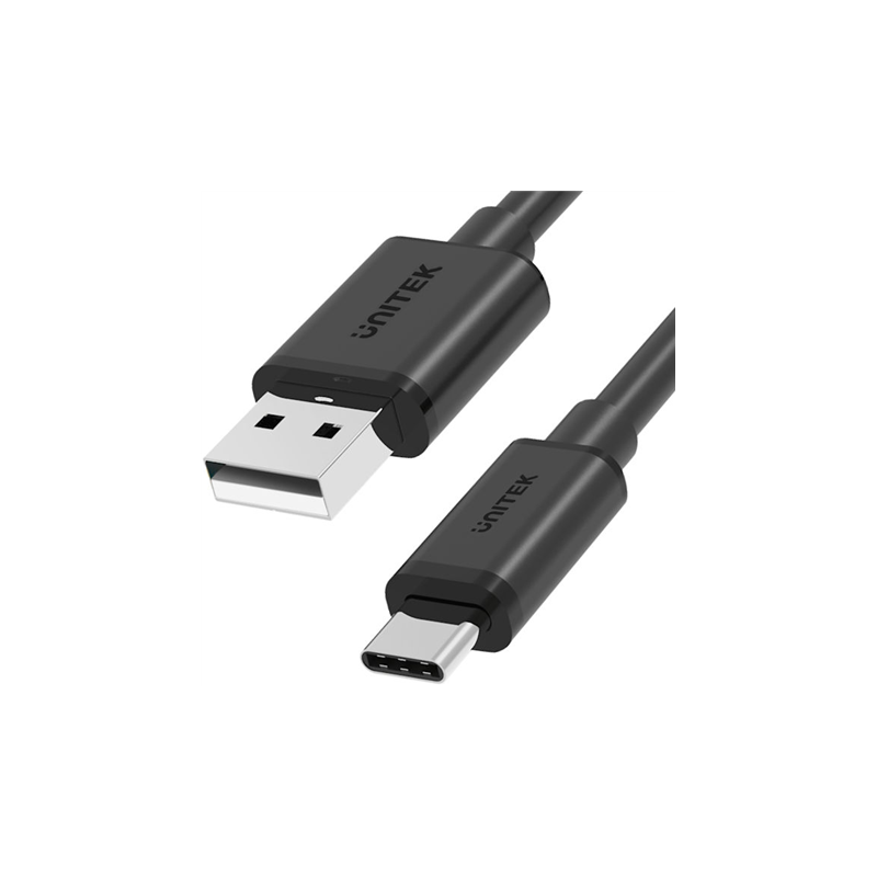 cavo usb unitek usb-a usb-c 25cm [y-c480bk]
