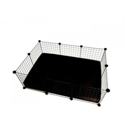 recinto per cane c e c 3x2 110x75 cm porcospino nero