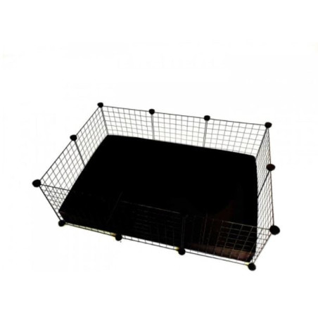 recinto per cane c e c 3x2 110x75 cm porcospino nero