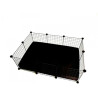 recinto per cane c e c 3x2 110x75 cm porcospino nero
