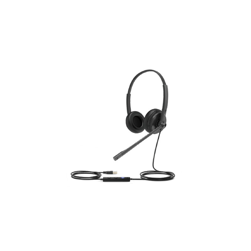 cuffie yealink uh34 - lite dual uc on-ear cablato nero [1308049]