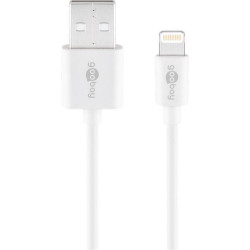 cavo lightning goobay a usb-a m/m 0.5m bianco [72905]