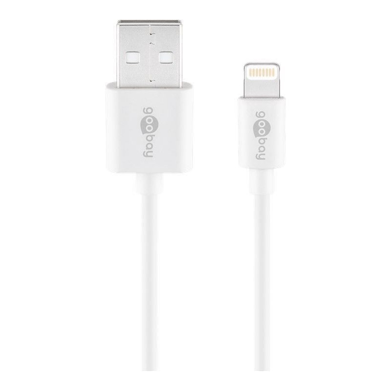 cavo lightning goobay a usb-a m/m 0.5m bianco [72905]