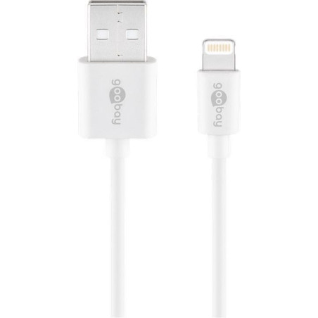 cavo lightning goobay a usb-a m/m 0.5m bianco [72905]