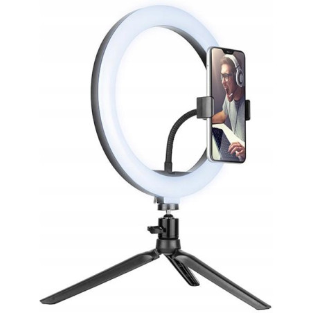 set lampada ad anello con treppiede tracer 26cm