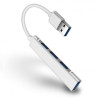 hub usb ibox 4 porte usb 3.0 + 3x usb 2.0 slim argento [iuh3fas]
